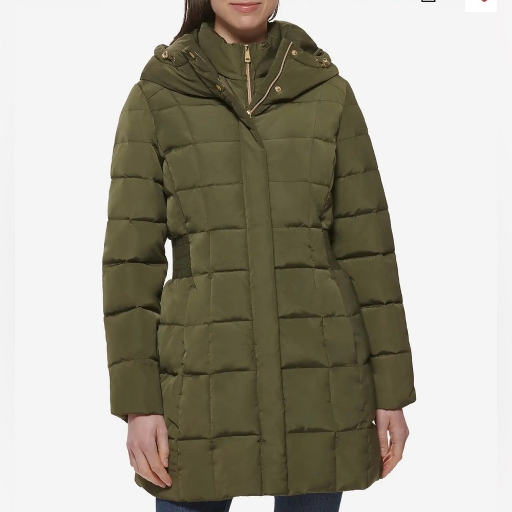 Cole Haan Taffeta Down women Coat With Bib size S